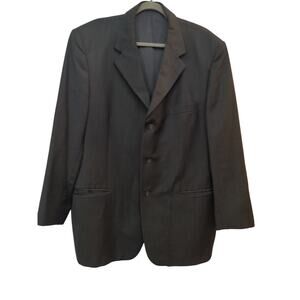 Zino Made in Italy 100% Wool Size 44R Classic Charcoal Tailored Jacket